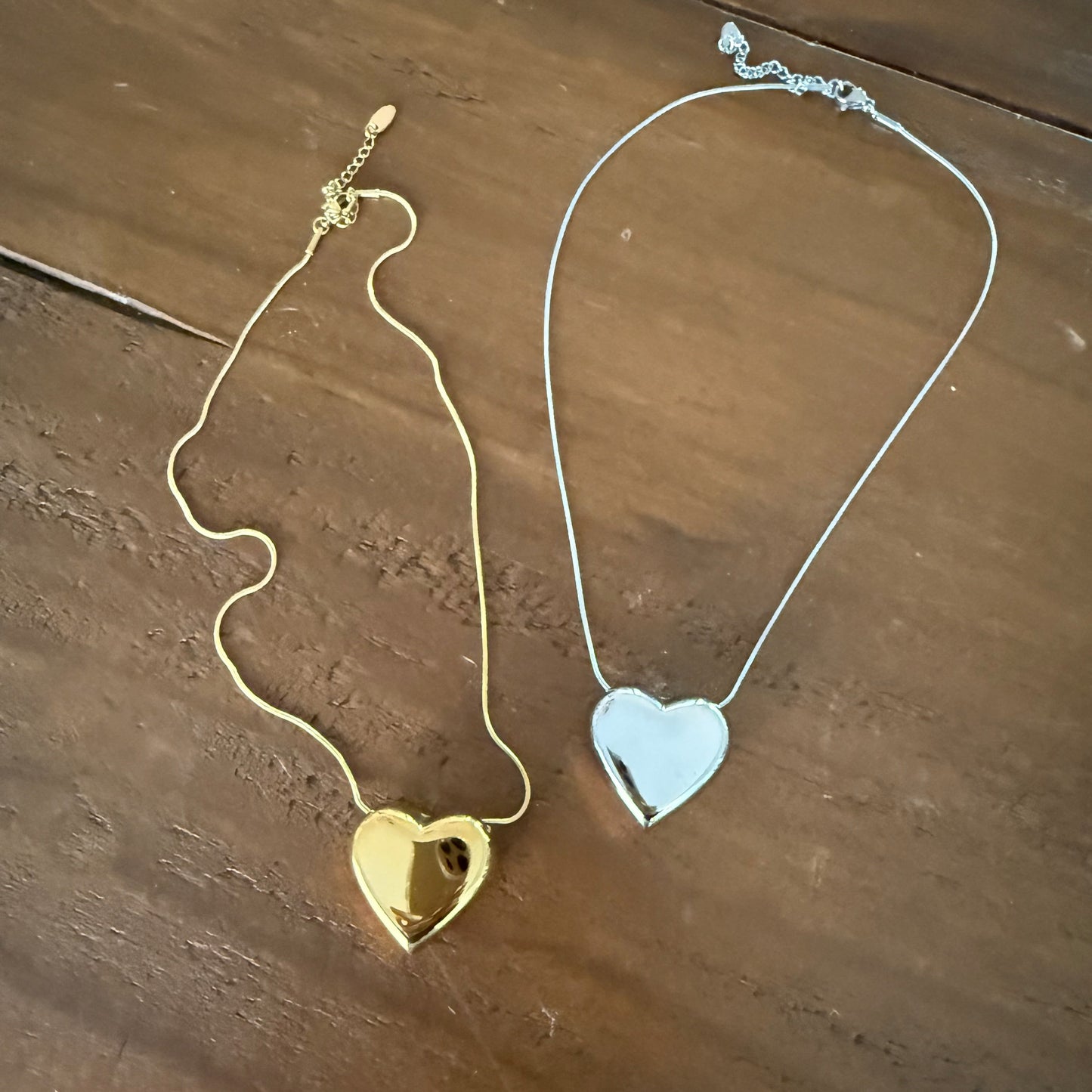 waterproof chunky heart necklace