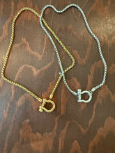 Load image into Gallery viewer, carabiner horseshoe necklace