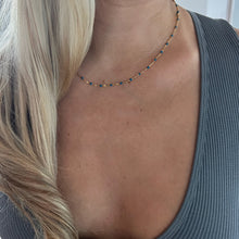 Load image into Gallery viewer, gold chain beaded necklace