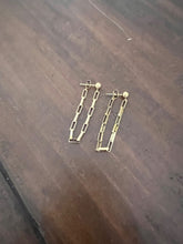 Load image into Gallery viewer, long drop chain hoops