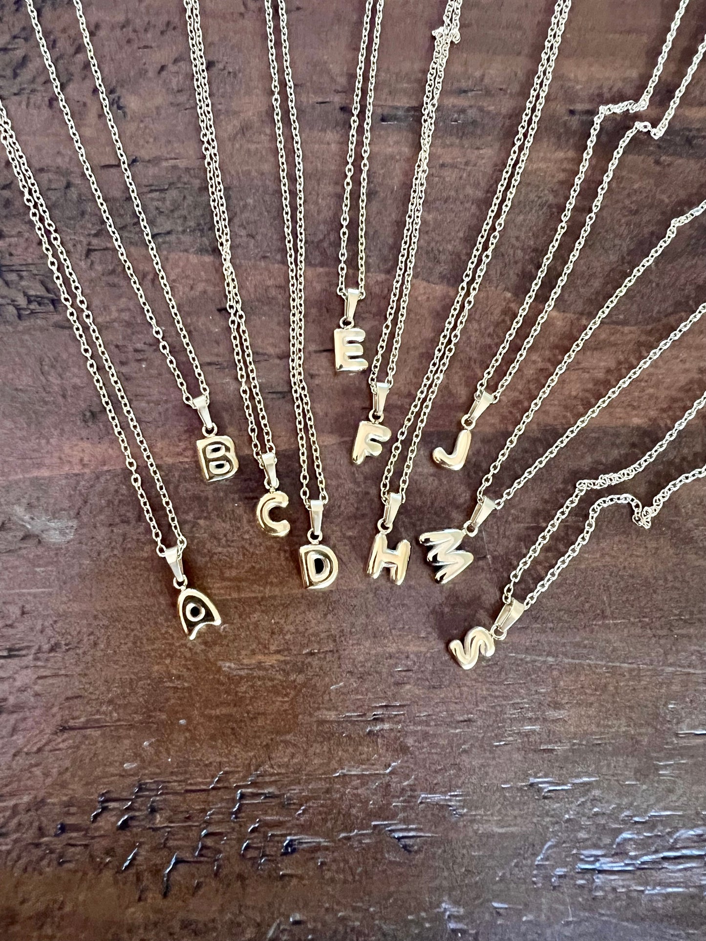 tiny bubble letter initials