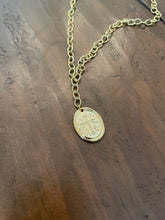 Load image into Gallery viewer, chunky cross coin pendant