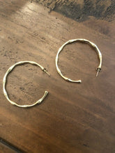 Load image into Gallery viewer, big bamboo hoop earrings