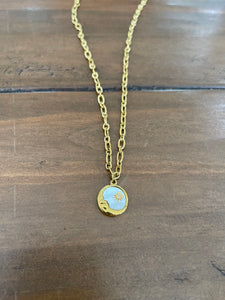 sun/moon shell pendant necklace