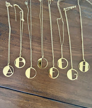 Load image into Gallery viewer, retro initial necklace