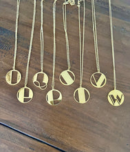 Load image into Gallery viewer, retro gold initial necklace