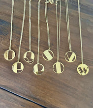 Load image into Gallery viewer, retro initial necklace