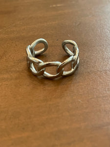 adjustable stainless steel cuban ring