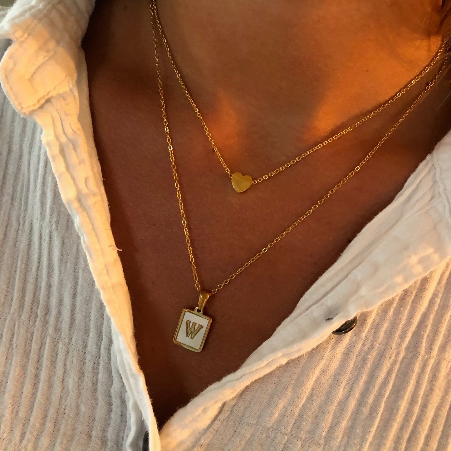 initial shell pendant
