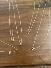 Load image into Gallery viewer, dainty initial necklace