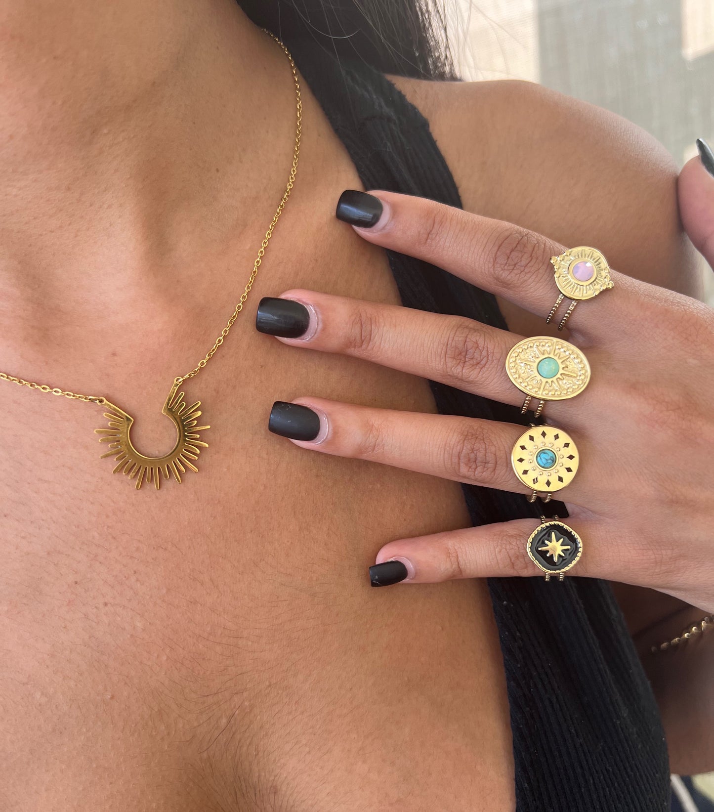 sun ray necklace