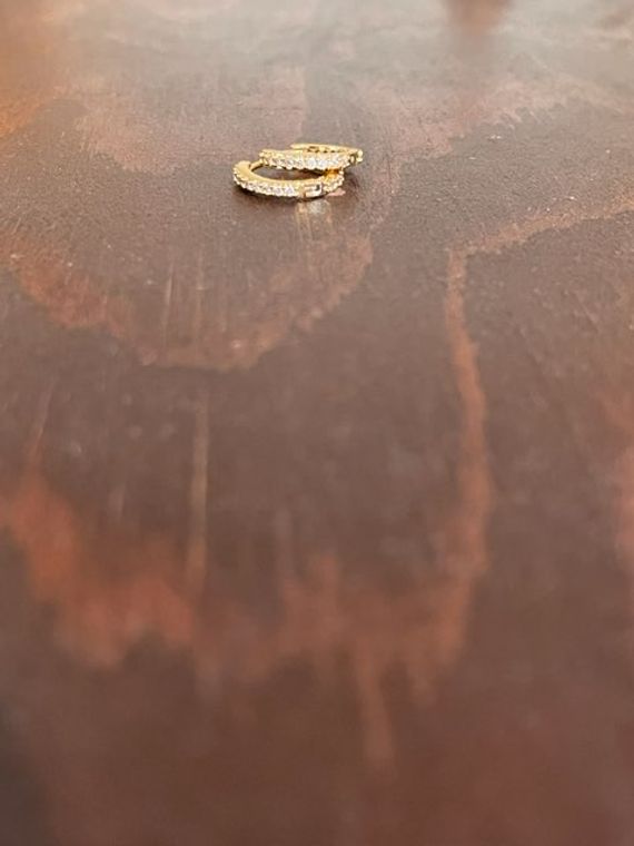 cz huggie hoop earrings