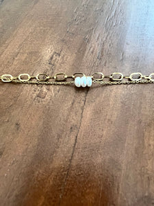 double strand freshwater pearl bracelet