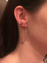 Load image into Gallery viewer, hammered marquis wired earrings