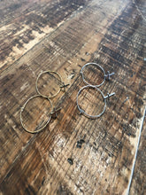 Load image into Gallery viewer, dangle cross hoop earrings