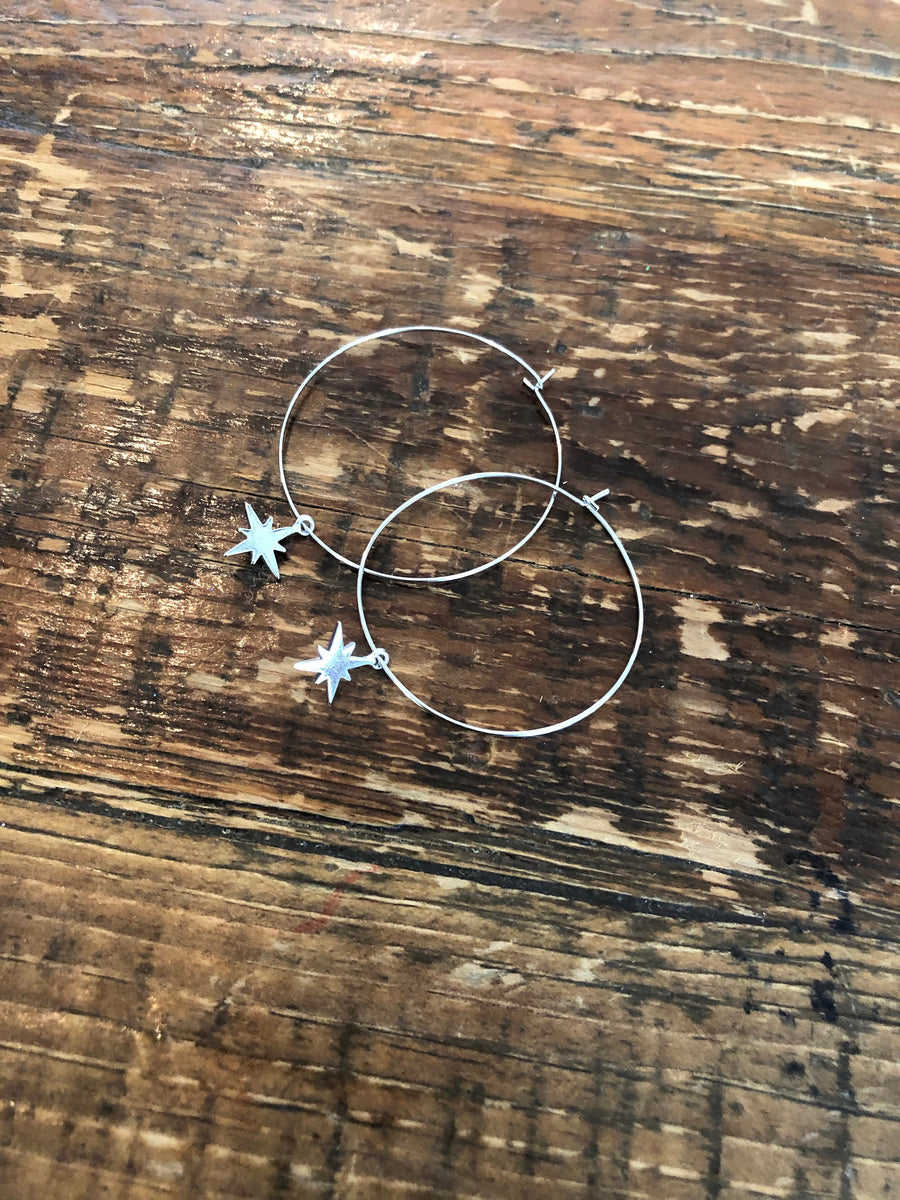 starburst hoop earrings