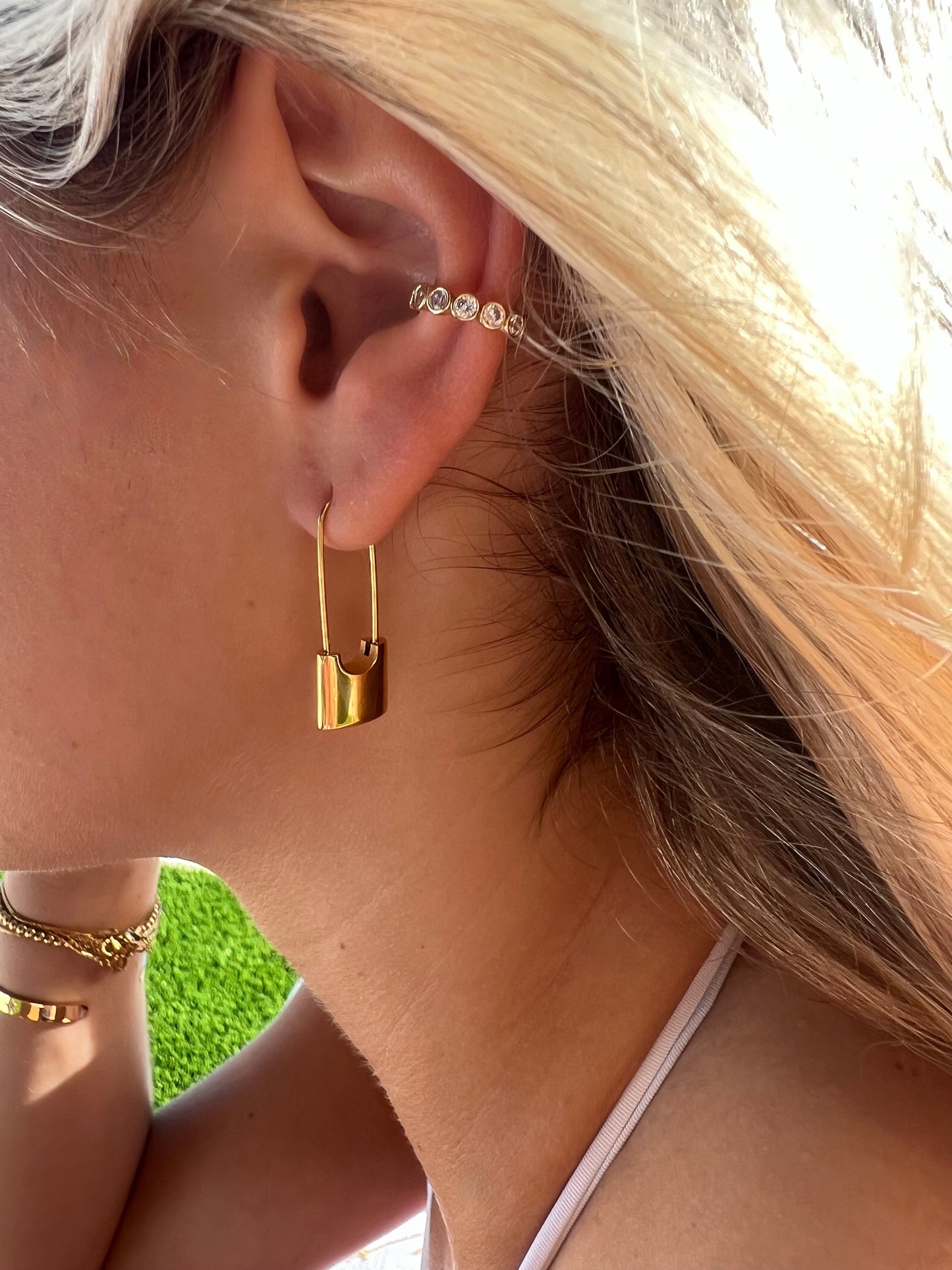 safety pin earrings