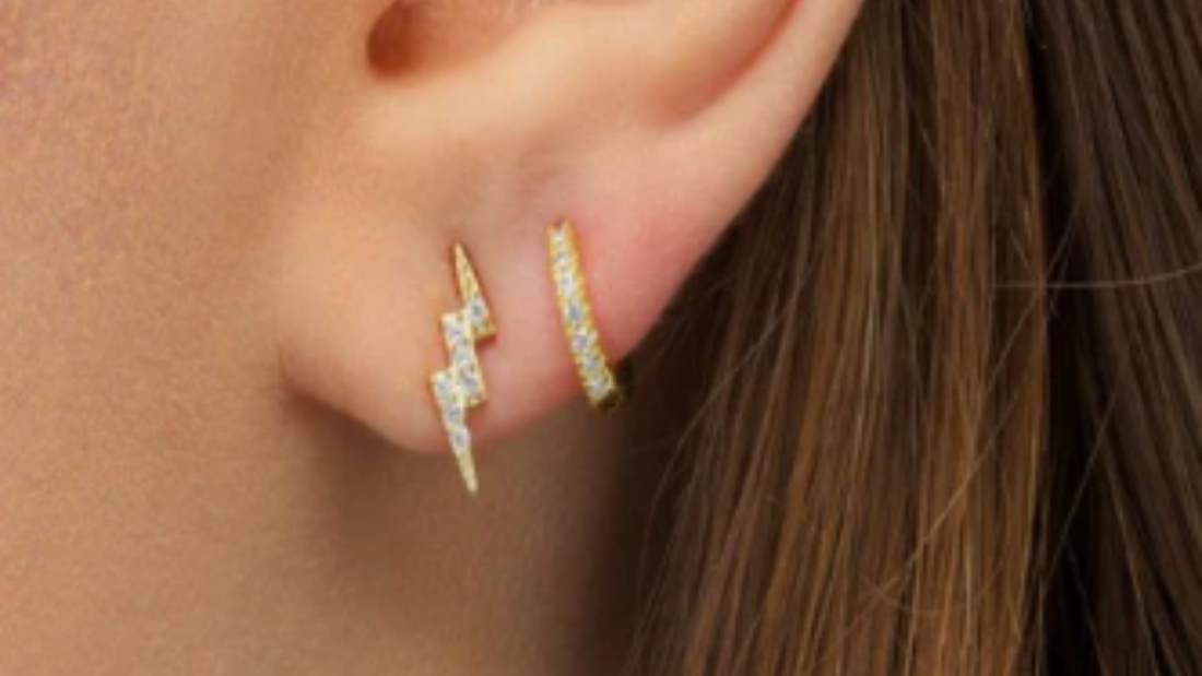 Minimalist tiny cz huggie earrings available at bubs & sass.