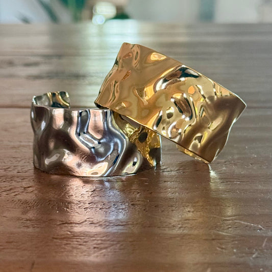 large hammered cuff