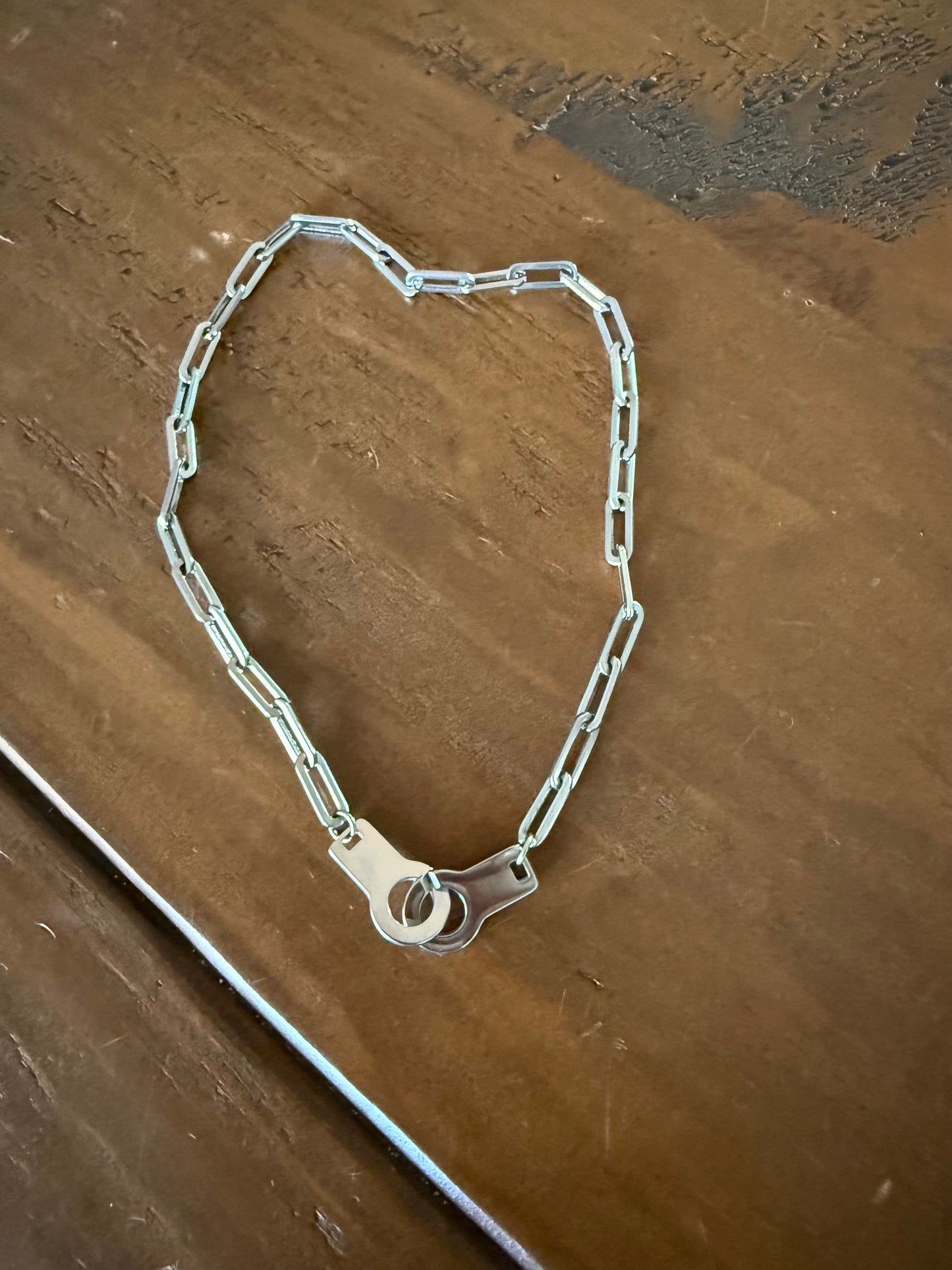 chunky waterproof silver cuff choker