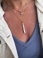 baroque pearl stick necklace