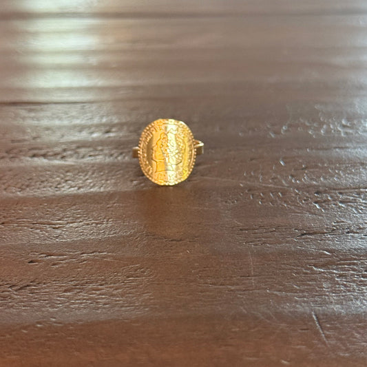 waterproof greek coin ring