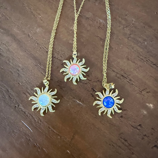 cz sun pendant