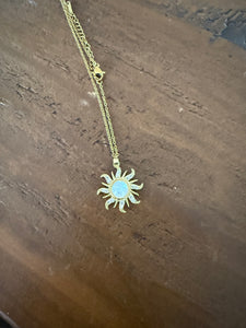 cz sun pendant