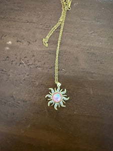 cz sun pendant