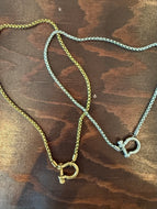 carabiner horseshoe necklace