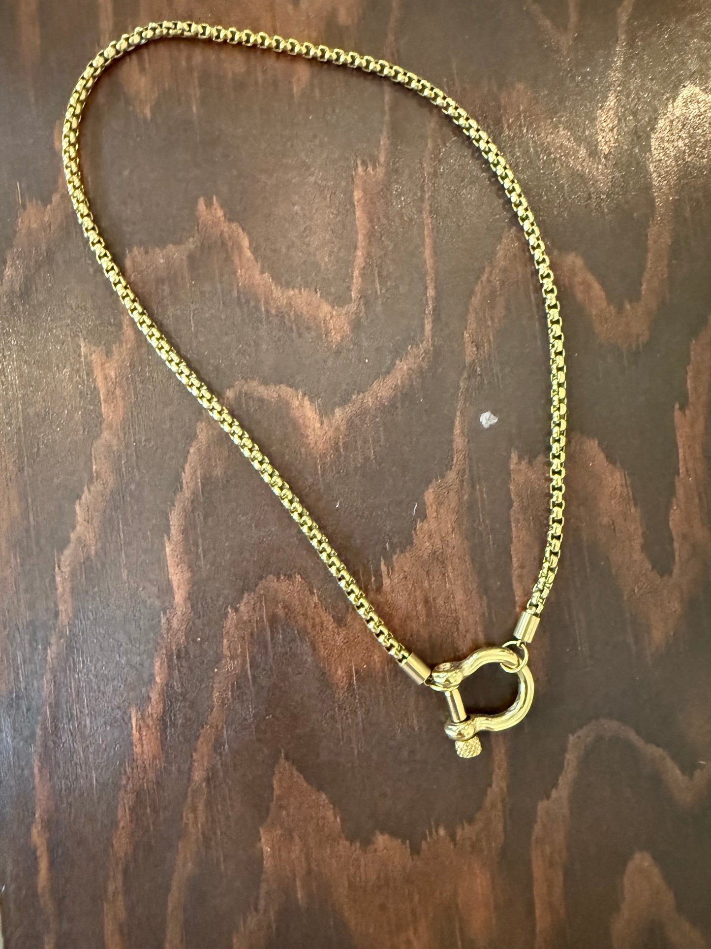 carabiner horseshoe necklace