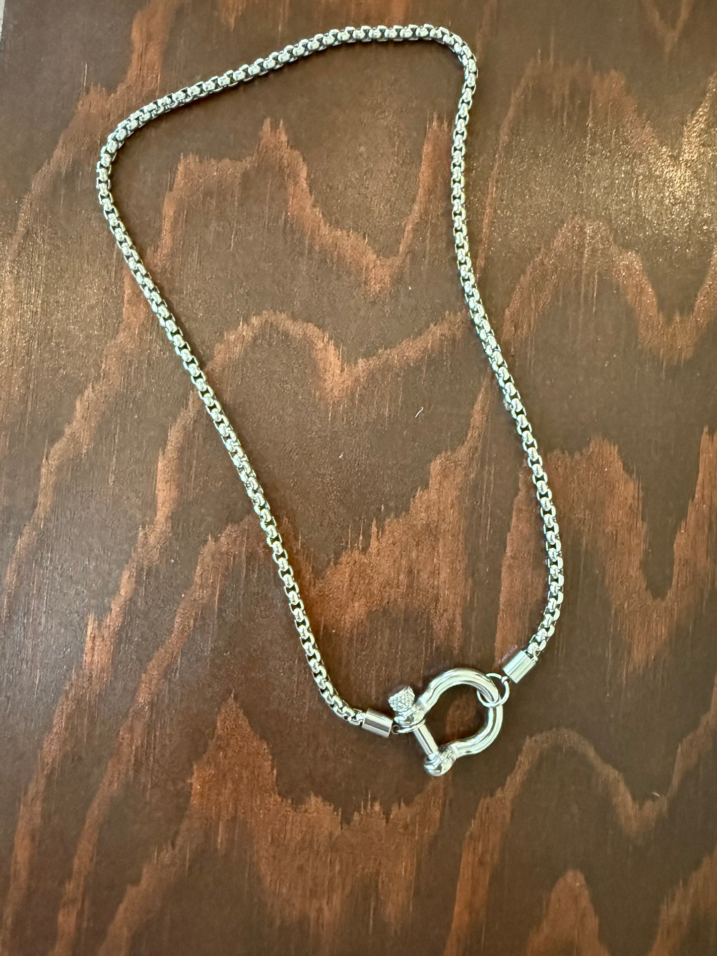 carabiner horseshoe necklace