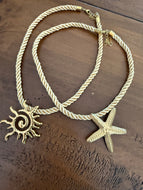 chunky sun and starfish pendants