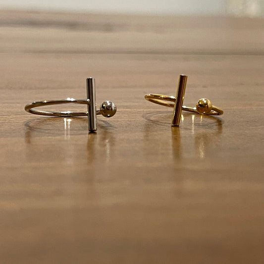 ball and t bar ring