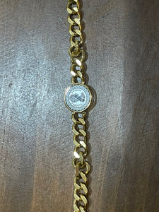 queen coin cuban bracelet