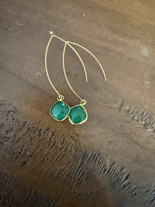 large gold teardrop marquis earrings