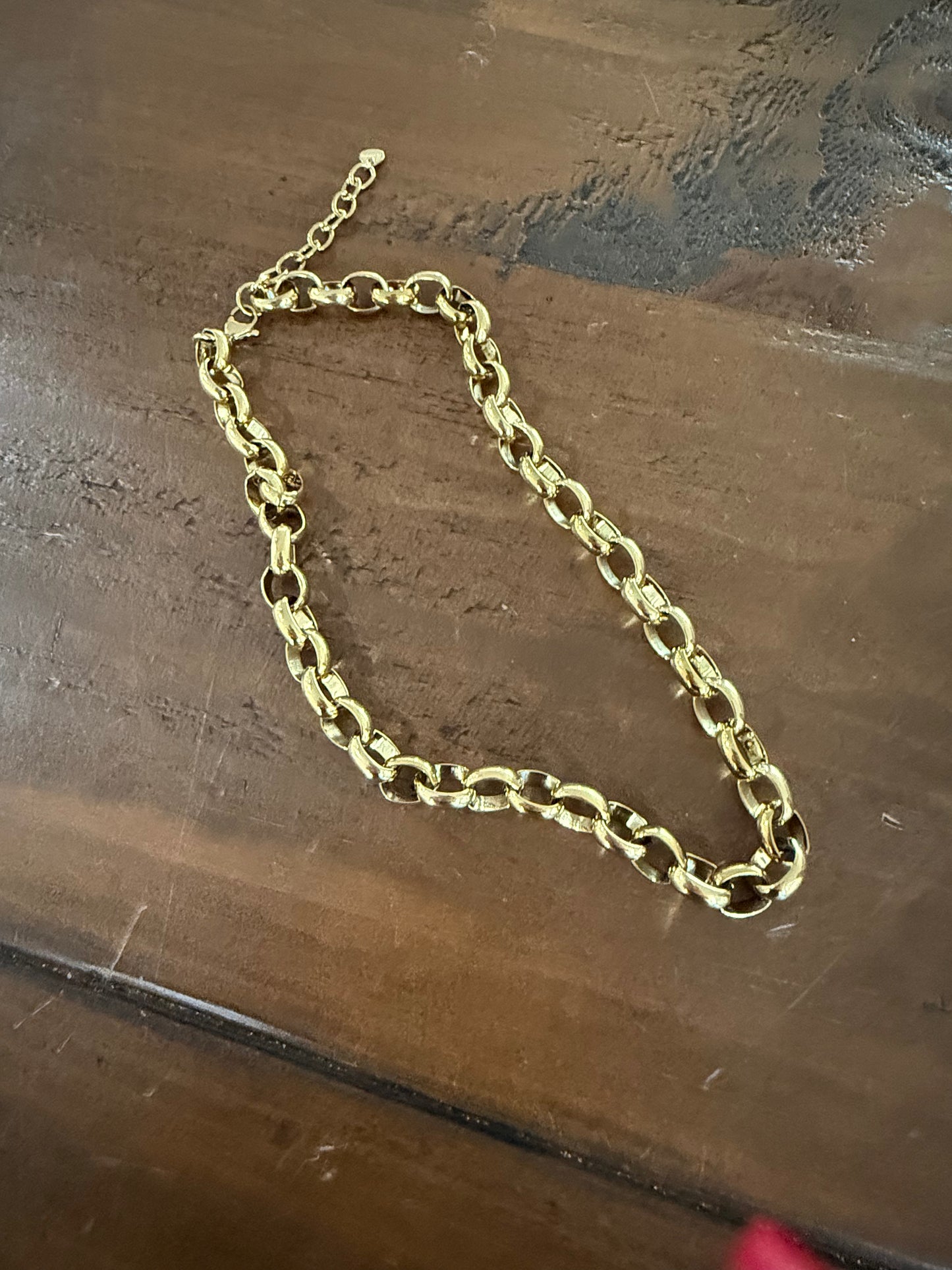 waterproof chunky oval link necklace