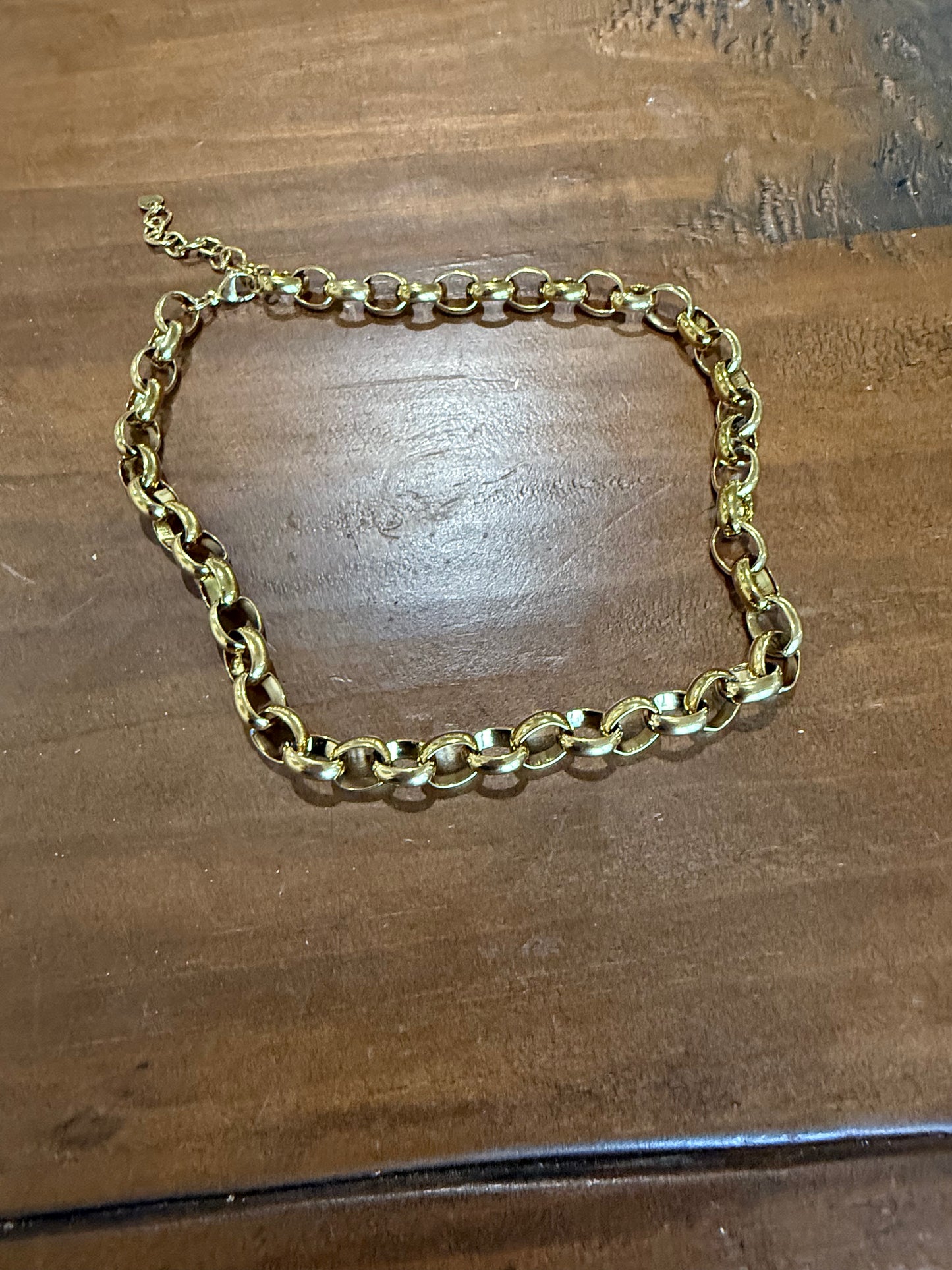 waterproof chunky oval link necklace