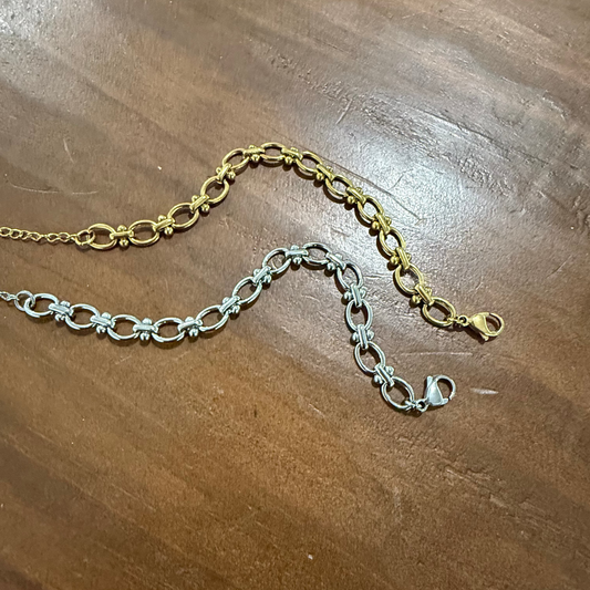 waterproof oval link bar bracelet