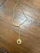 Load image into Gallery viewer, reversible mixed metal coin lariat