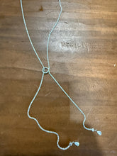 Load image into Gallery viewer, dainty waterproof slip knot/cz lariat