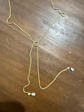Load image into Gallery viewer, dainty waterproof slip knot/cz lariat