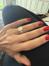 Load image into Gallery viewer, hammered mixed metal waterproof ring