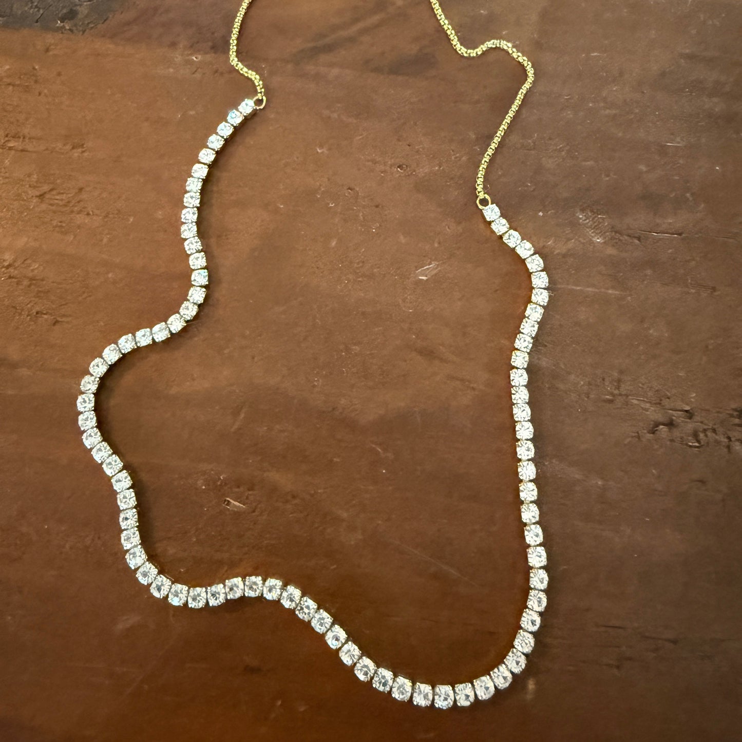 wateproof tennis necklace