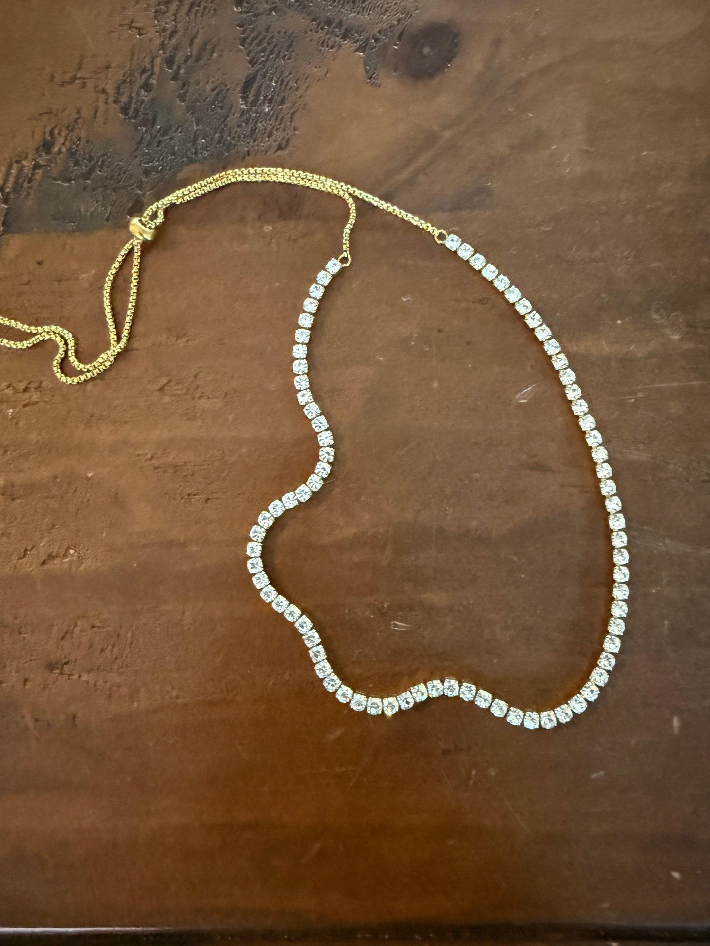 wateproof tennis necklace