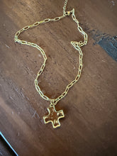 Load image into Gallery viewer, chunky hammered waterproof cross