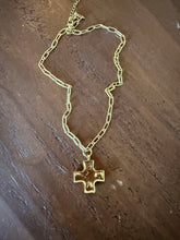 Load image into Gallery viewer, chunky hammered waterproof cross