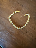 waterproof bezel set cz tennis bracelet
