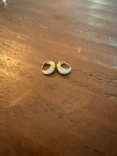 Load image into Gallery viewer, waterproof cz huggie earrings