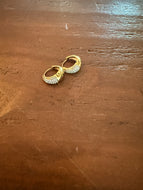 waterproof cz huggie earrings